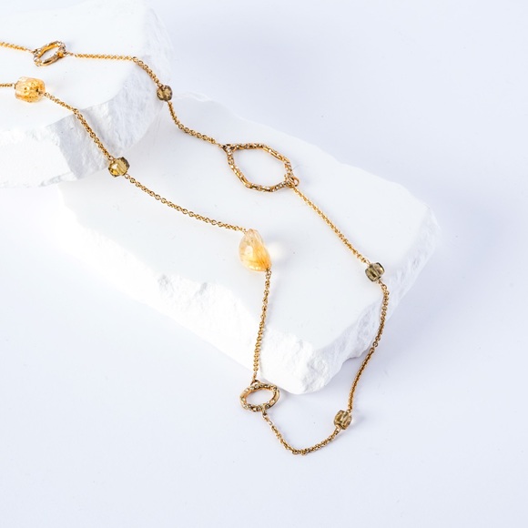 Alexis Bittar Jewelry - Alexis Bittar Gold Necklace‎ with Crystal accents